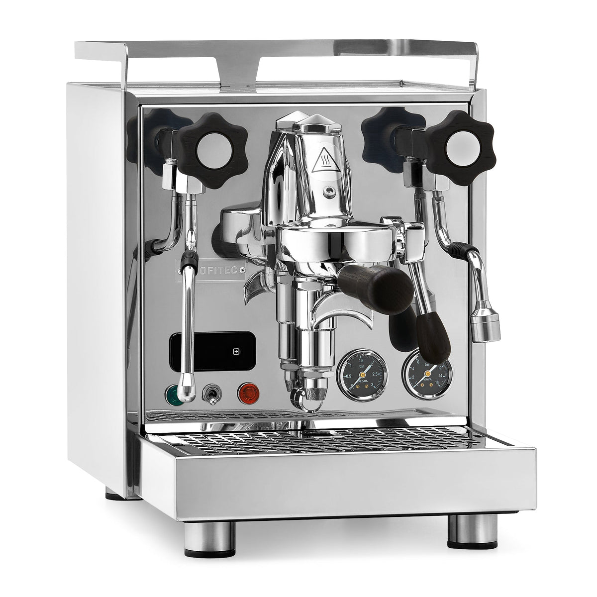 Profitec Pro 500 PID Espresso Machine – Stainless Steel / Blackened Oak / No Flow Control
