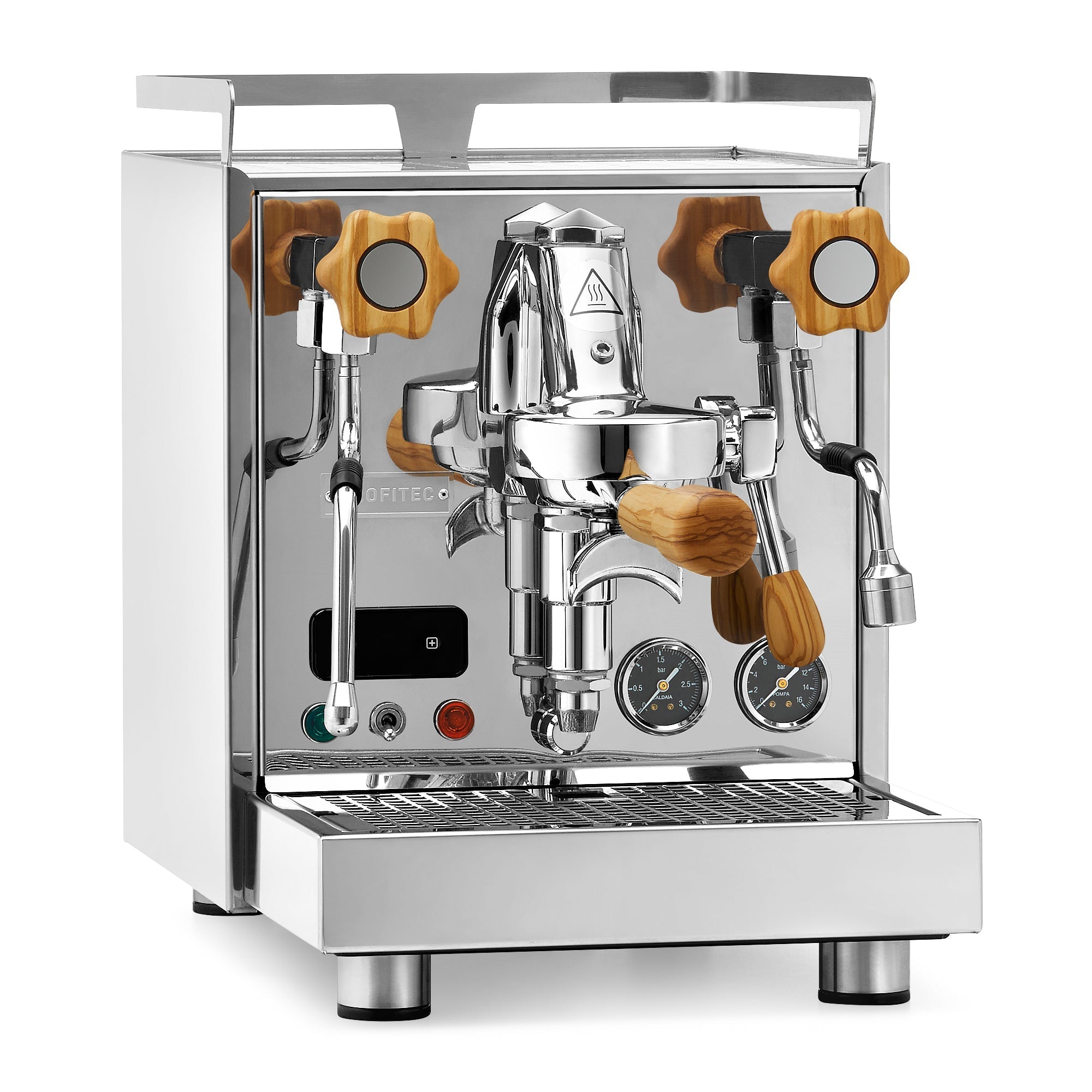 Profitec Pro 500 PID Espresso Machine – Stainless Steel / Olive Wood / No Flow Control
