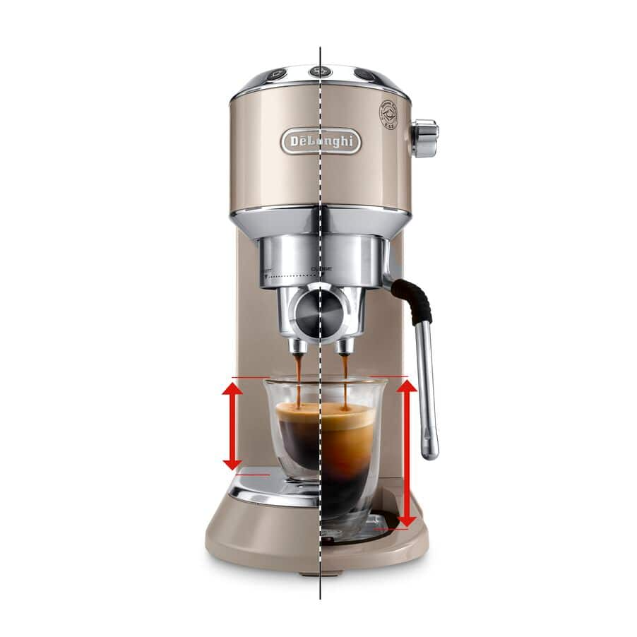 Delonghi EC885.BG Dedica Arte Manual Espresso Coffee maker with Milk Frother - Beige Gold – image 2 of 6