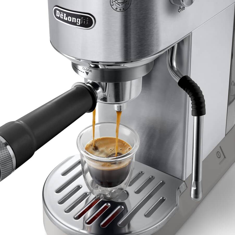 Delonghi EC890.M Dedica Duo with Advanced Milk Steam Wand Manual Espresso Machine Silver – image 4 of 7