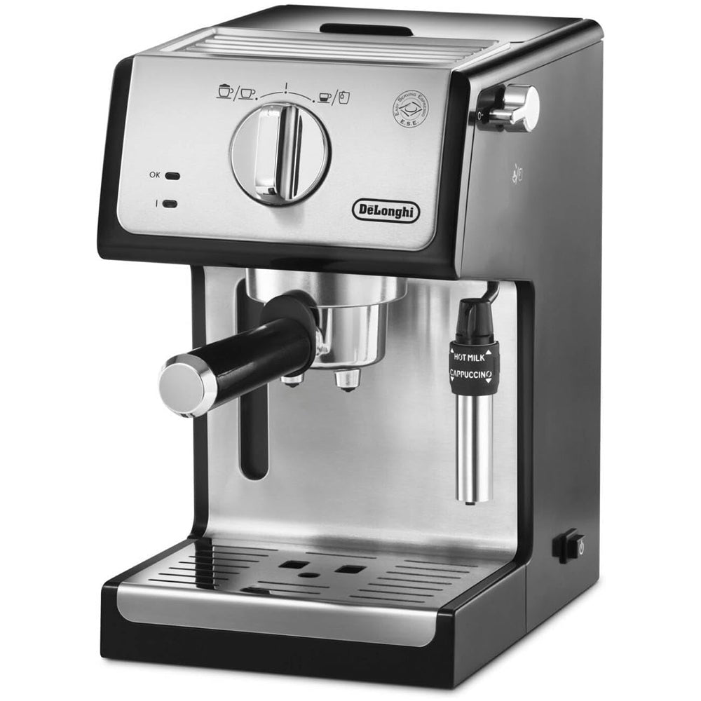 DeLonghi ECP35.31 Compact Manual Espresso Pump Coffee Machine Black and Silver – image 4 of 5