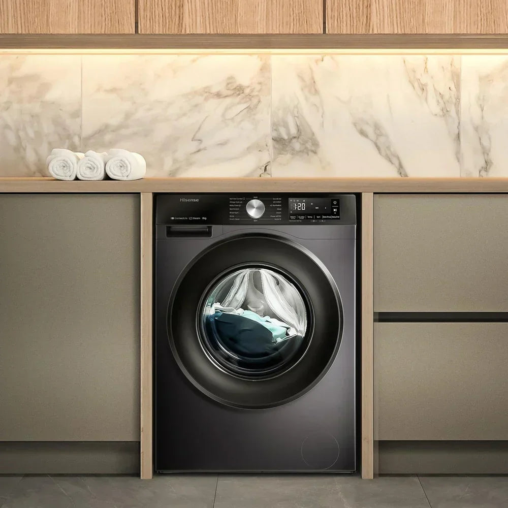 Hisense 3S Series WF3S8043BB3 WiFi-enabled 8kg 1400 Spin Washing Machine Black - A Rated – image 15 of 15
