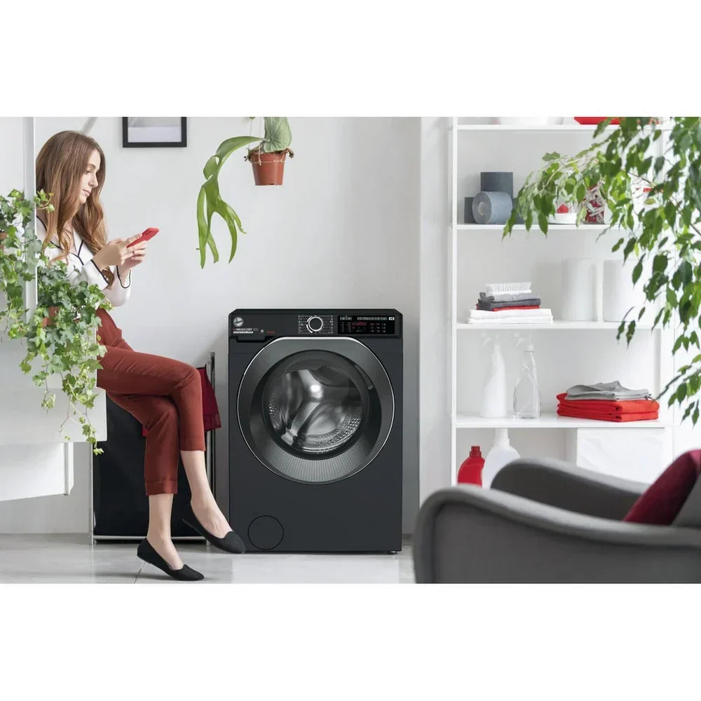 Hoover HD496AMBCB 1-80 H-WASH 500 WiFi Connected 9+6kg 1400 Spin Washer Dryer Black – image 5 of 6