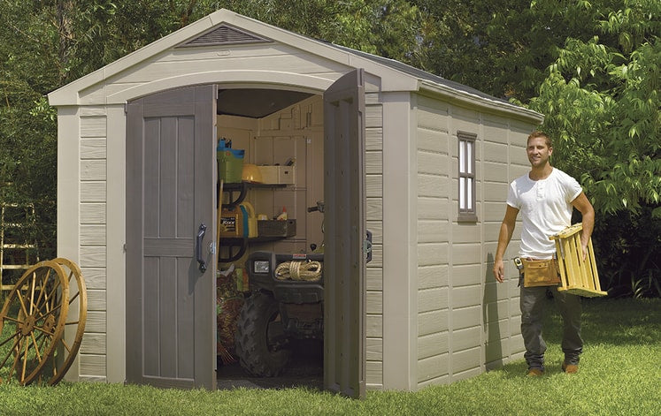 Keter Factor Shed 8x11ft Storage Shed- Brown – image 4 of 9