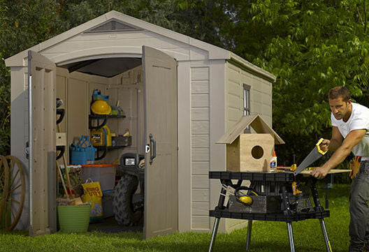 Keter Factor Shed 8x11ft Storage Shed- Brown – image 3 of 9