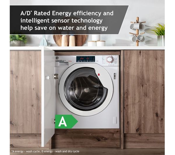 HOOVER H-Wash & Dry 300 Pro HBDOS 695TAMCE-80 Integrated 9 kg Washer Dryer
