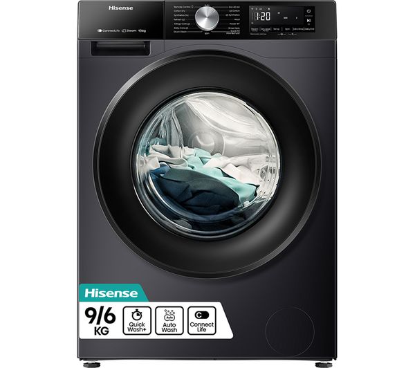 HISENSE 3S Series WD3S9043BB3 WiFi-enabled 9 kg Washer Dryer - Black