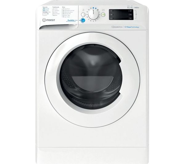 INDESIT Innex Steam Push&Go BDE 86436 WV UK 8 kg Washer Dryer - White