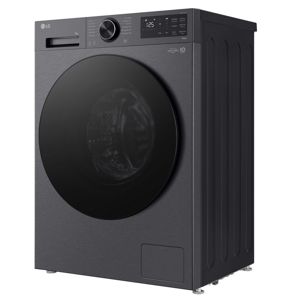 LG F2X50S9TBB 9kg 1200 Spin AI Direct Drive Freestanding Washing Machine Black – image 4 of 11