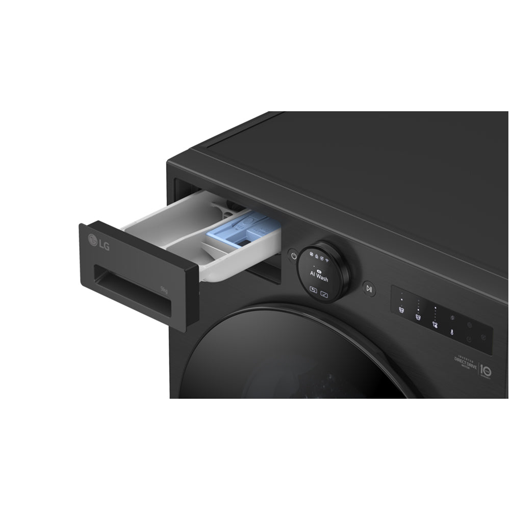 LG F4X7009TBB 9kg 1400 Spin AI Direct Drive Freestanding Washing Machine Black – image 13 of 16
