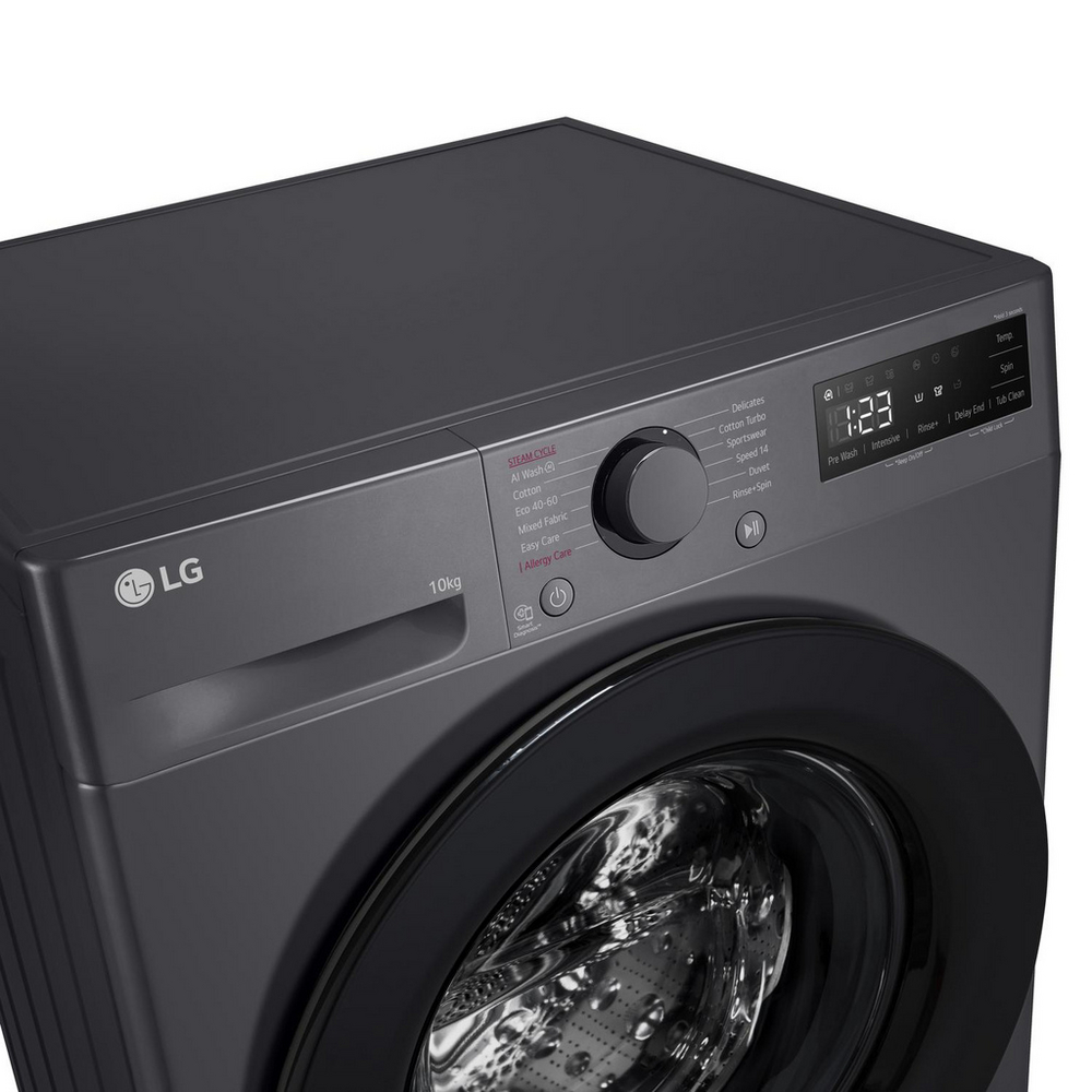 LG F4Y510GBLN1 10kg Steam 1400 Spin Freestanding Front Loading Washing Machine Slate Grey – image 11 of 14