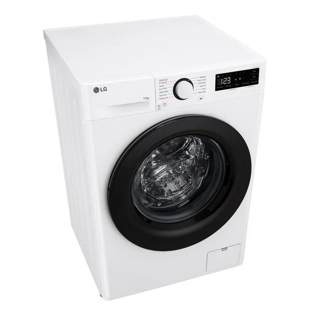 LG F4Y511WBLN1 11kg Steam 1400 Spin Freestanding Front Load Washing Machine White - A Rated – image 13 of 15