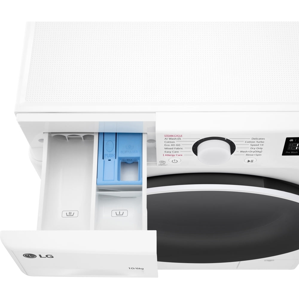 LG FWY606WWLN1 10+6kg 1400 Spin Washer Dryer White – image 3 of 17