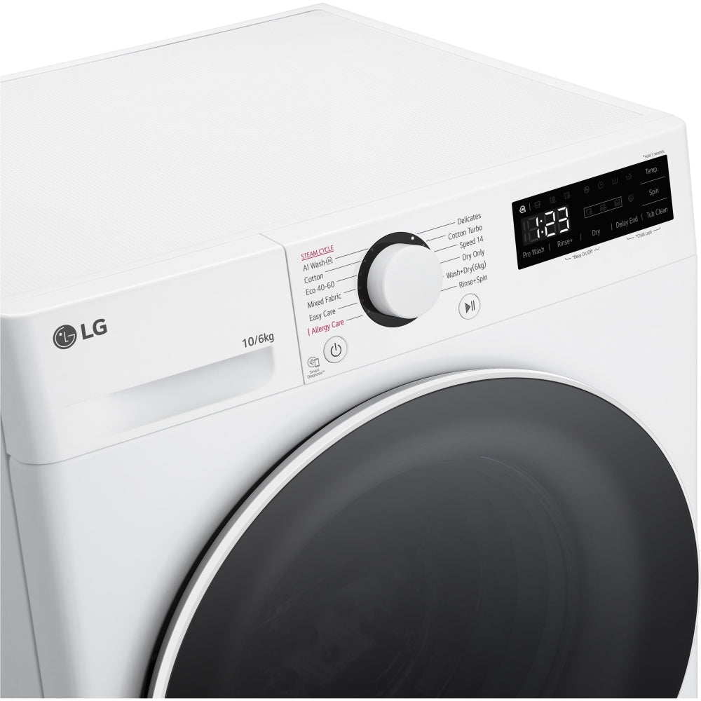 LG FWY606WWLN1 10+6kg 1400 Spin Washer Dryer White – image 8 of 17