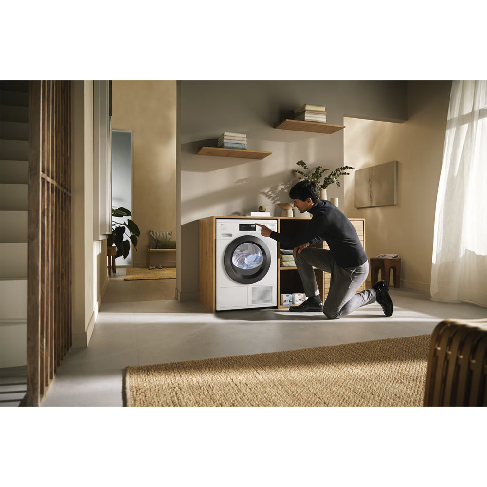 Miele TEC645WP EcoSpeed 8kg Freestanding Heat Pump Tumble Dryer Lotus White – image 5 of 5