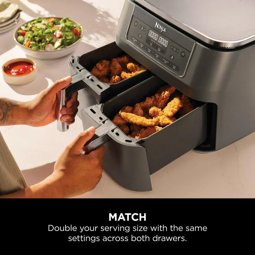 Ninja 6 in 1 Dual Zone Air Fryer 7.6L DZ300UK - Gun Metal Grey – image 4 of 11