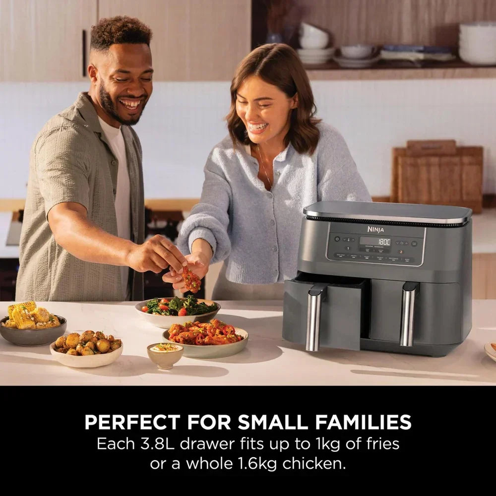 Ninja 6 in 1 Dual Zone Air Fryer 7.6L DZ300UK - Gun Metal Grey – image 7 of 11