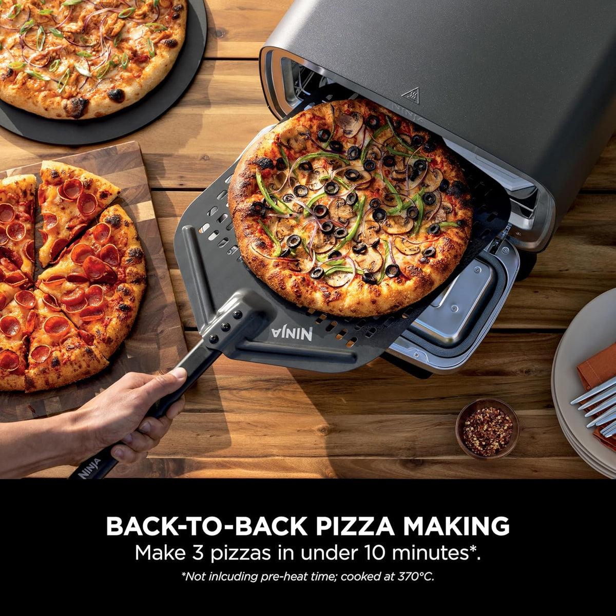 Ninja Artisan MO201UK Electric Outdoor Pizza Oven and Air Fryer - Grey – image 11 of 11