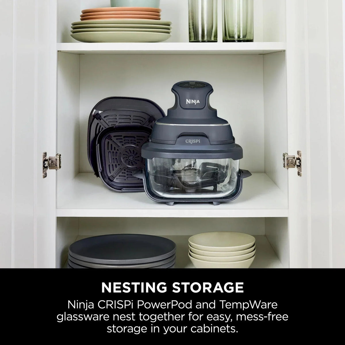Ninja FN101UKGY CRISPi 4 in 1 Portable Glass Air Fryer Cyber Space – image 3 of 16