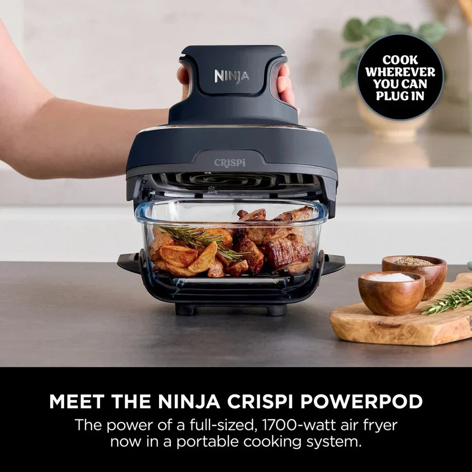 Ninja FN101UKGY CRISPi 4 in 1 Portable Glass Air Fryer Cyber Space – image 7 of 16