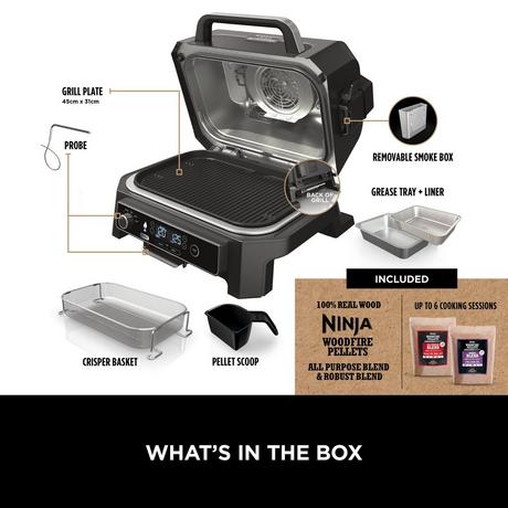 Ninja OG850UK Woodfire Pro XL Electric BBQ Grill & Smoker – image 12 of 13