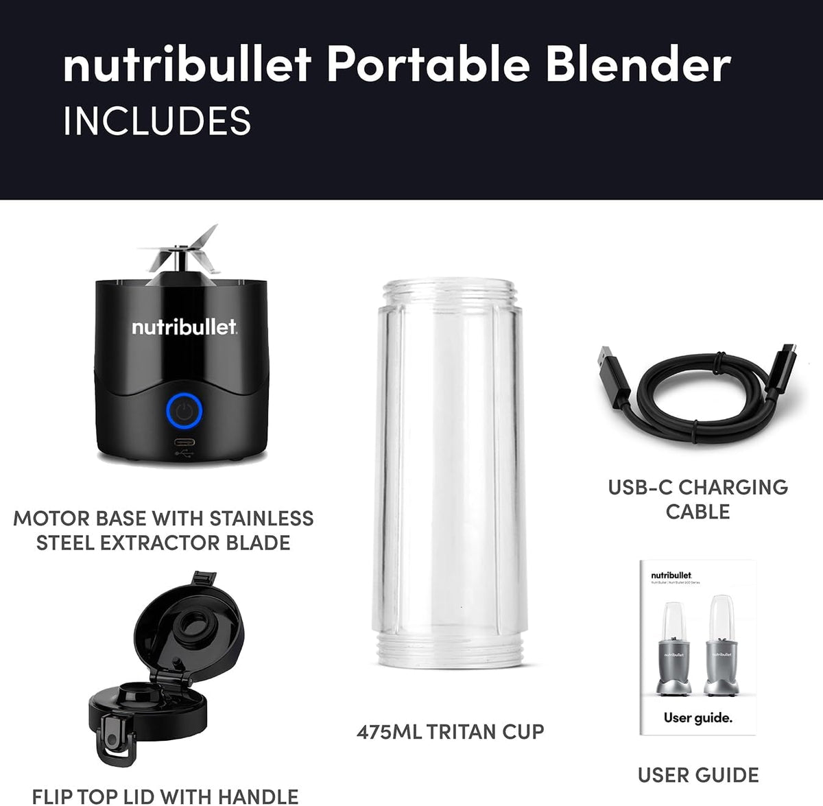 Nutribullet Portable Blender 02306 - Black – image 2 of 8