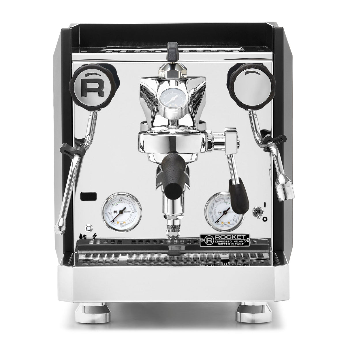 Rocket Espresso Giotto FAST R Espresso Machine – Black / Blackened Oak / Flow Paddle