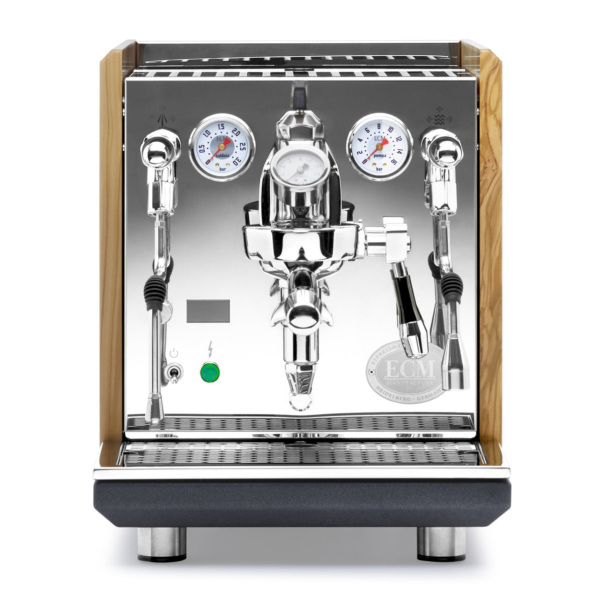 ECM Synchronika II Espresso Machine – Olive Wood Panels / Flow Paddle