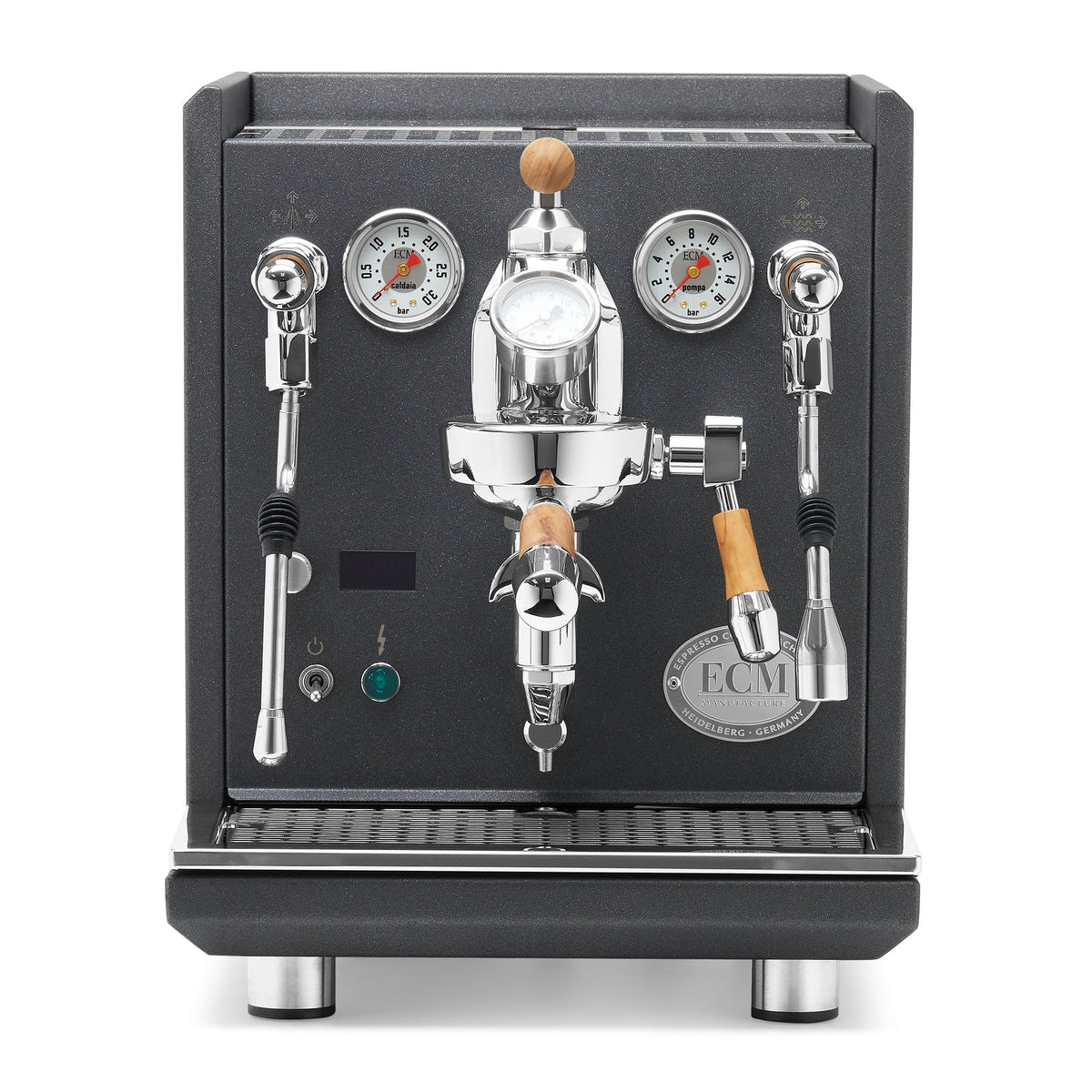 ECM Synchronika II Anthracite Espresso Machine – Anthracite / Olive Wood / Flow Control