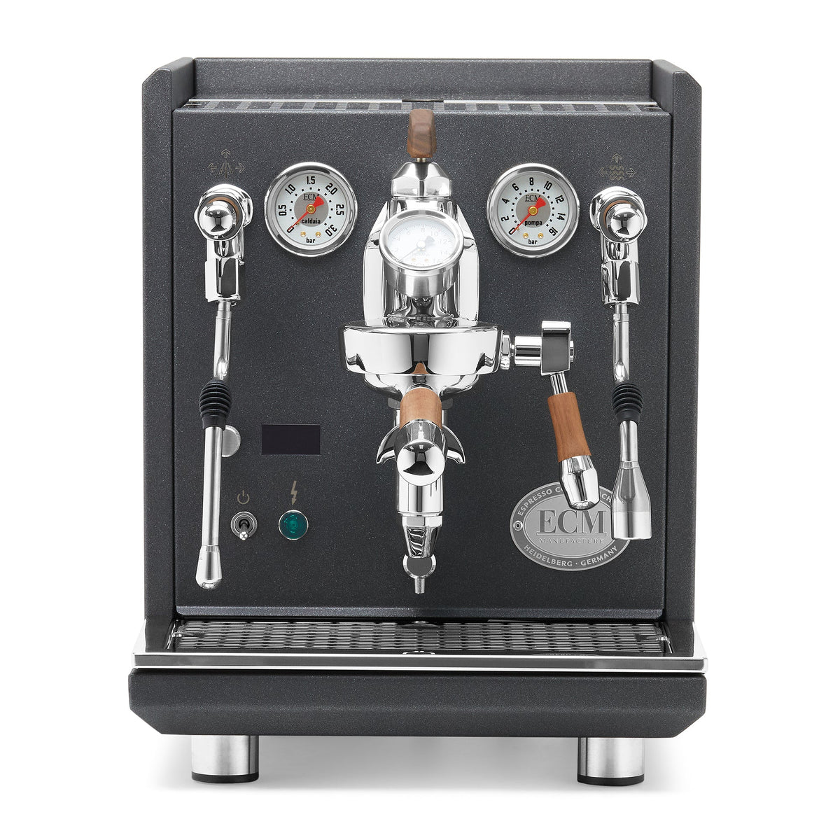 ECM Synchronika II Anthracite Espresso Machine – Anthracite / Walnut / Flow Paddle