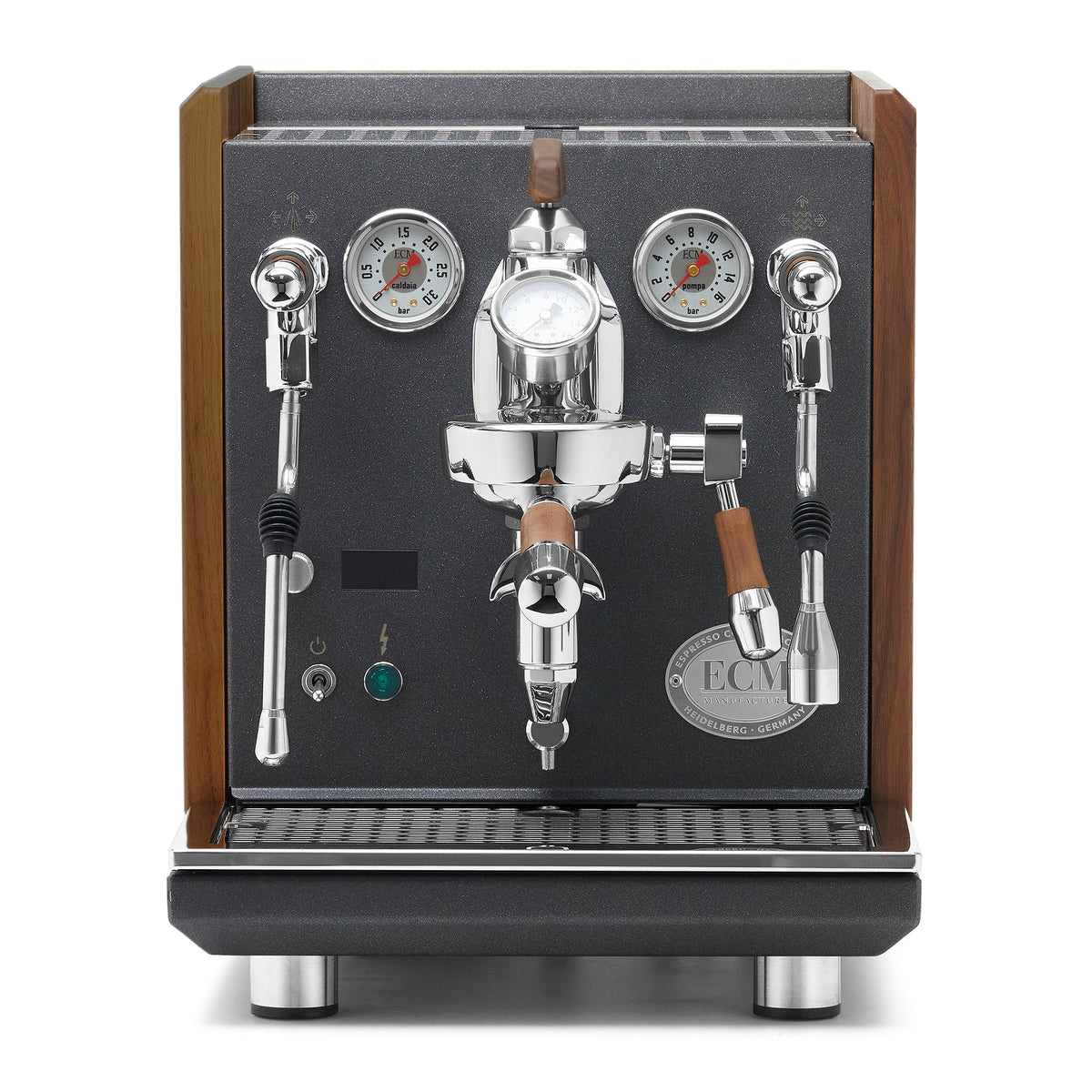 ECM Synchronika II Anthracite Espresso Machine – Walnut / Walnut / Flow Paddle