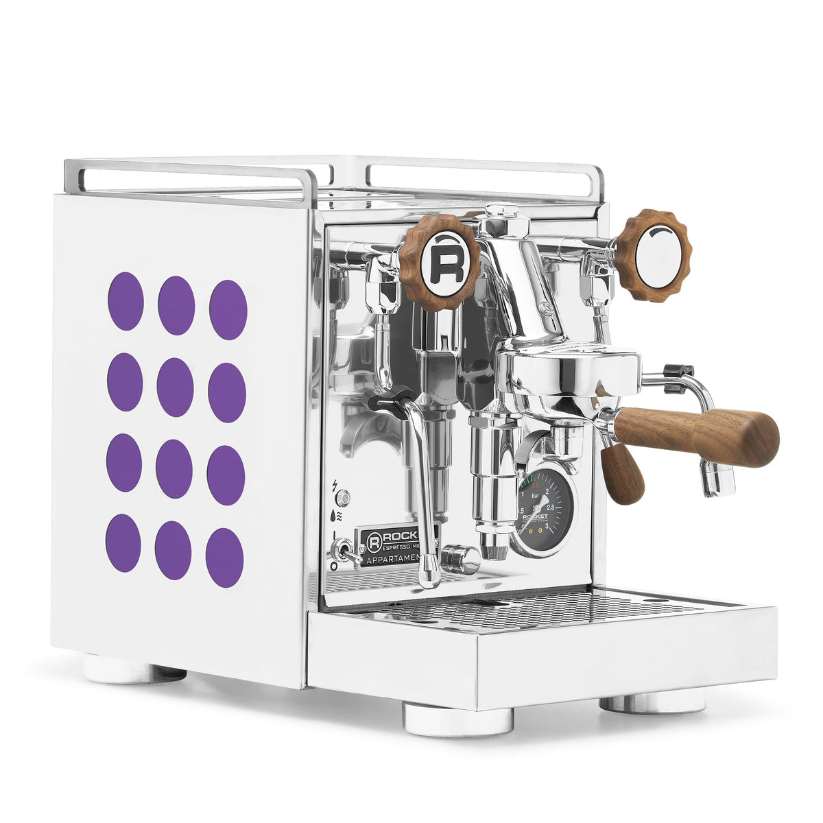 Rocket Espresso Appartamento 2.0 Chrome – Amethyst / Walnut