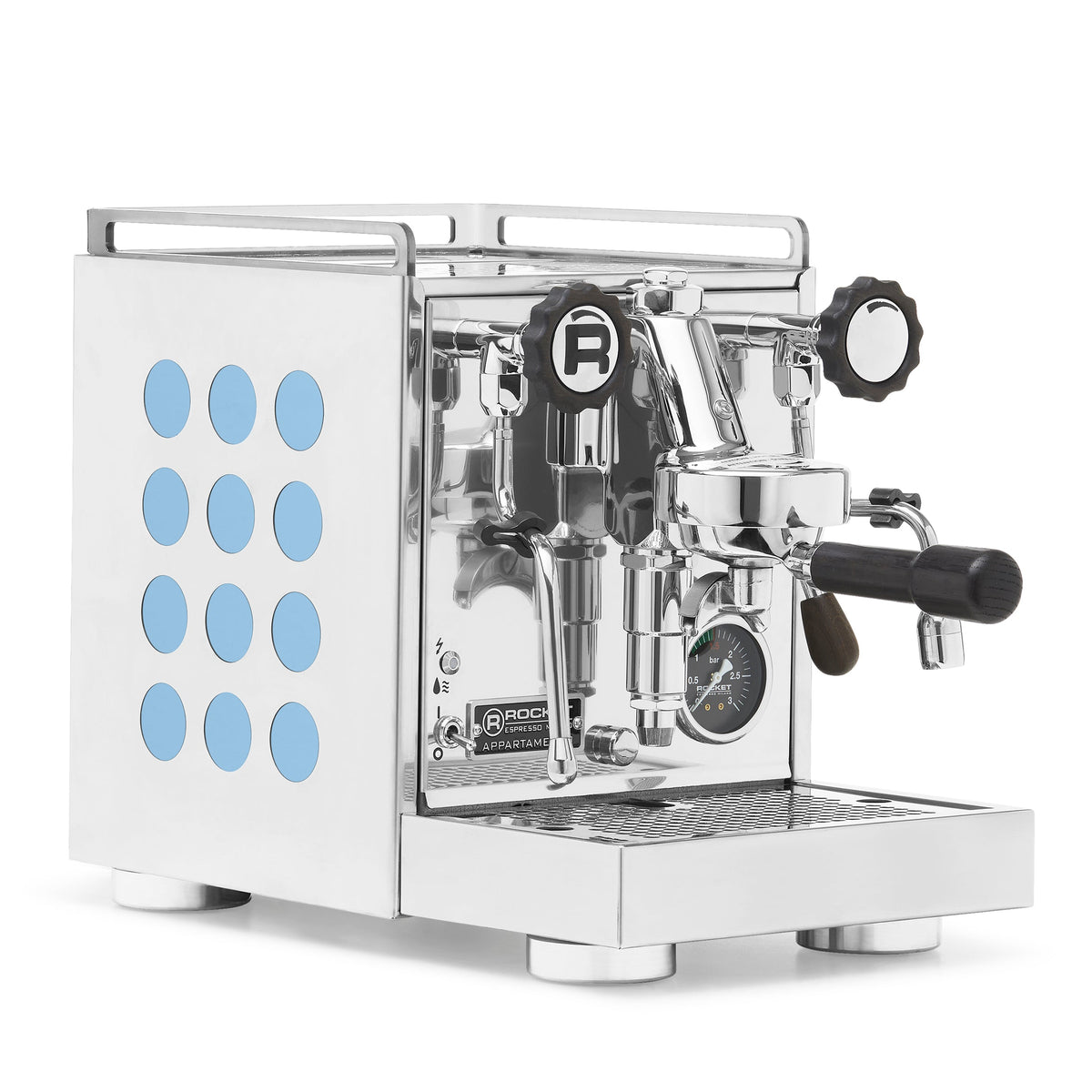 Rocket Espresso Appartamento 2.0 Chrome – Aquamarine / Blackened Oak