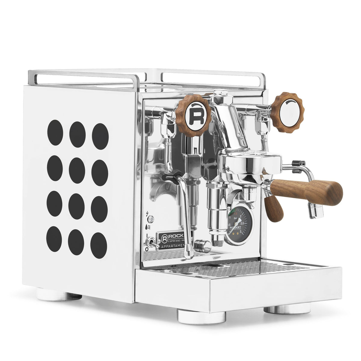 Rocket Espresso Appartamento 2.0 Chrome – Black / Walnut