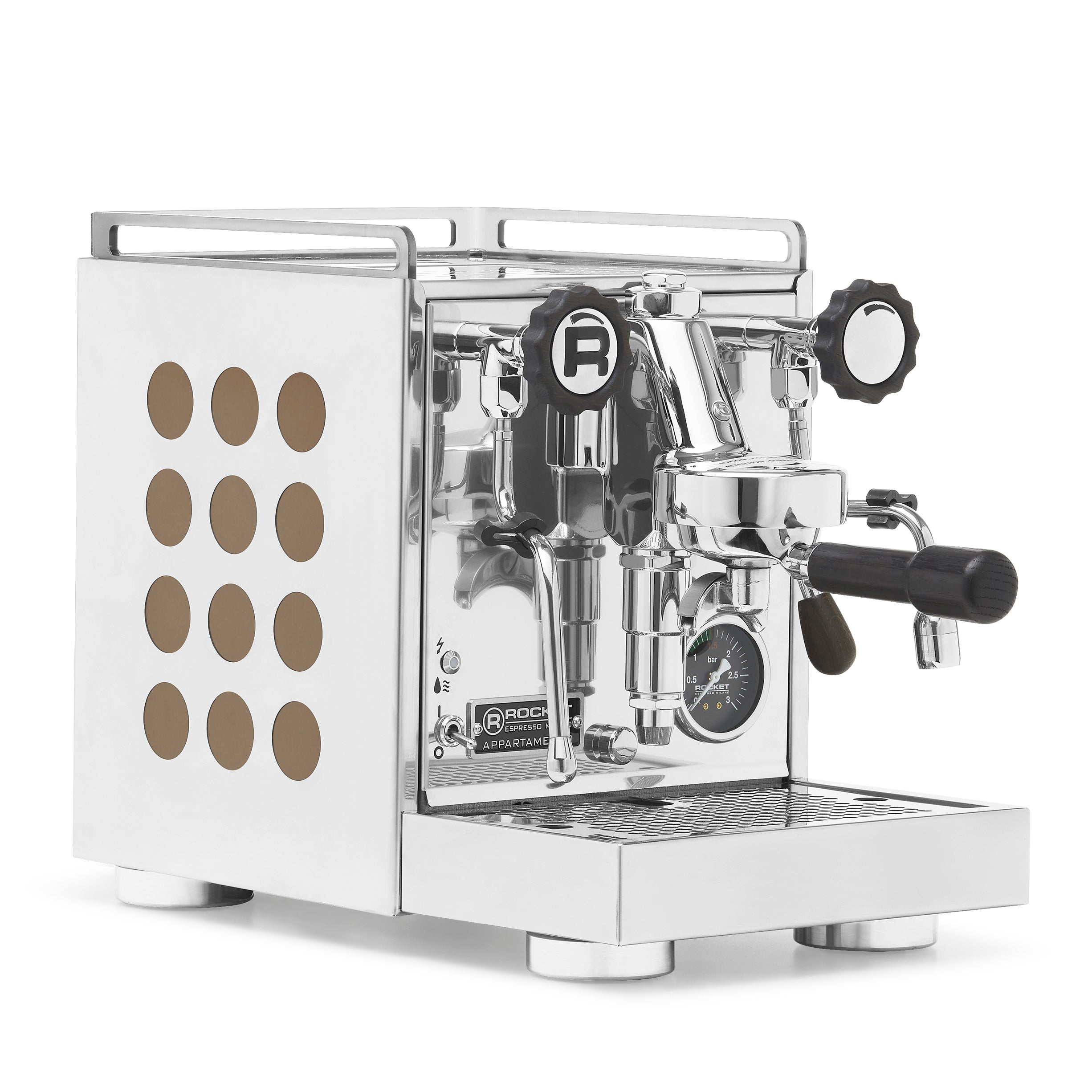 Rocket Espresso Appartamento 2.0 Chrome – Copper / Blackened Oak