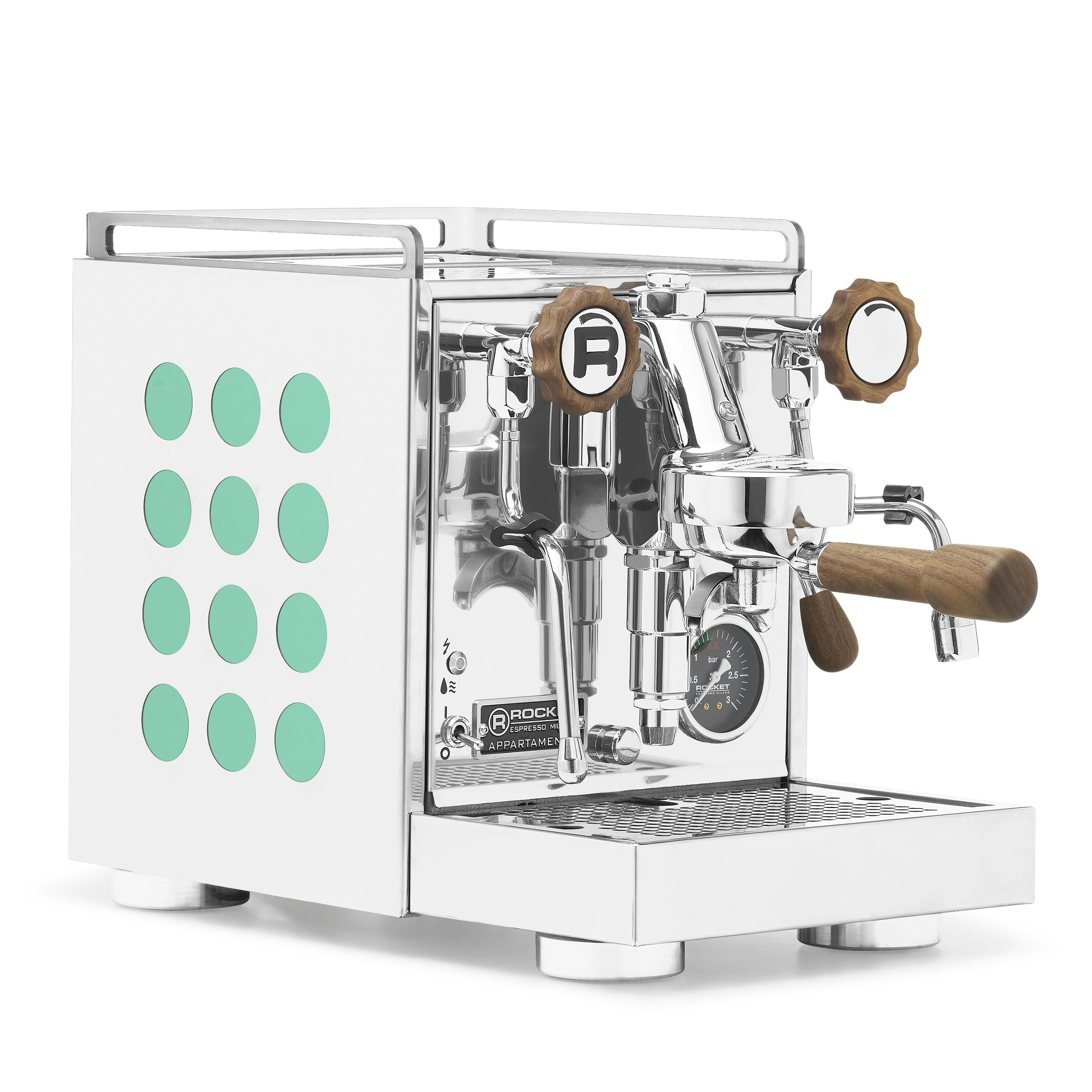 Rocket Espresso Appartamento 2.0 Chrome – Emerald / Walnut