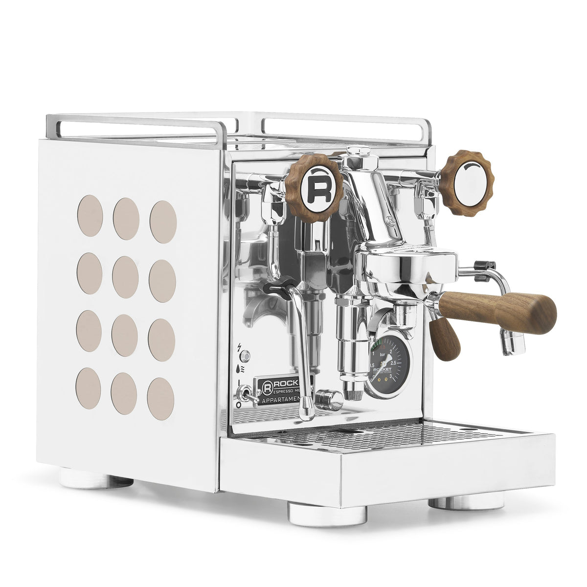Rocket Espresso Appartamento 2.0 Chrome – Rose Gold / Walnut