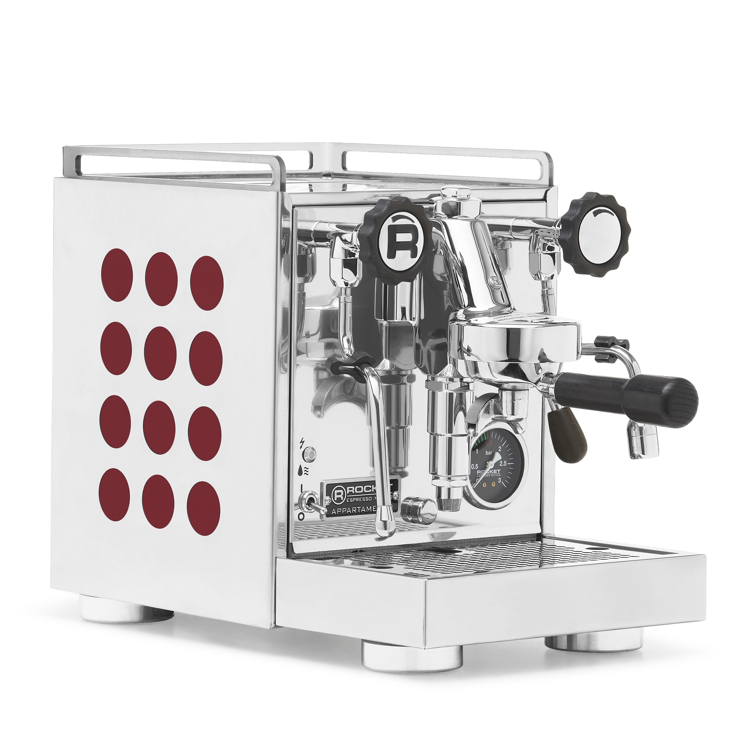 Rocket Espresso Appartamento 2.0 Chrome – Ruby / Blackened Oak