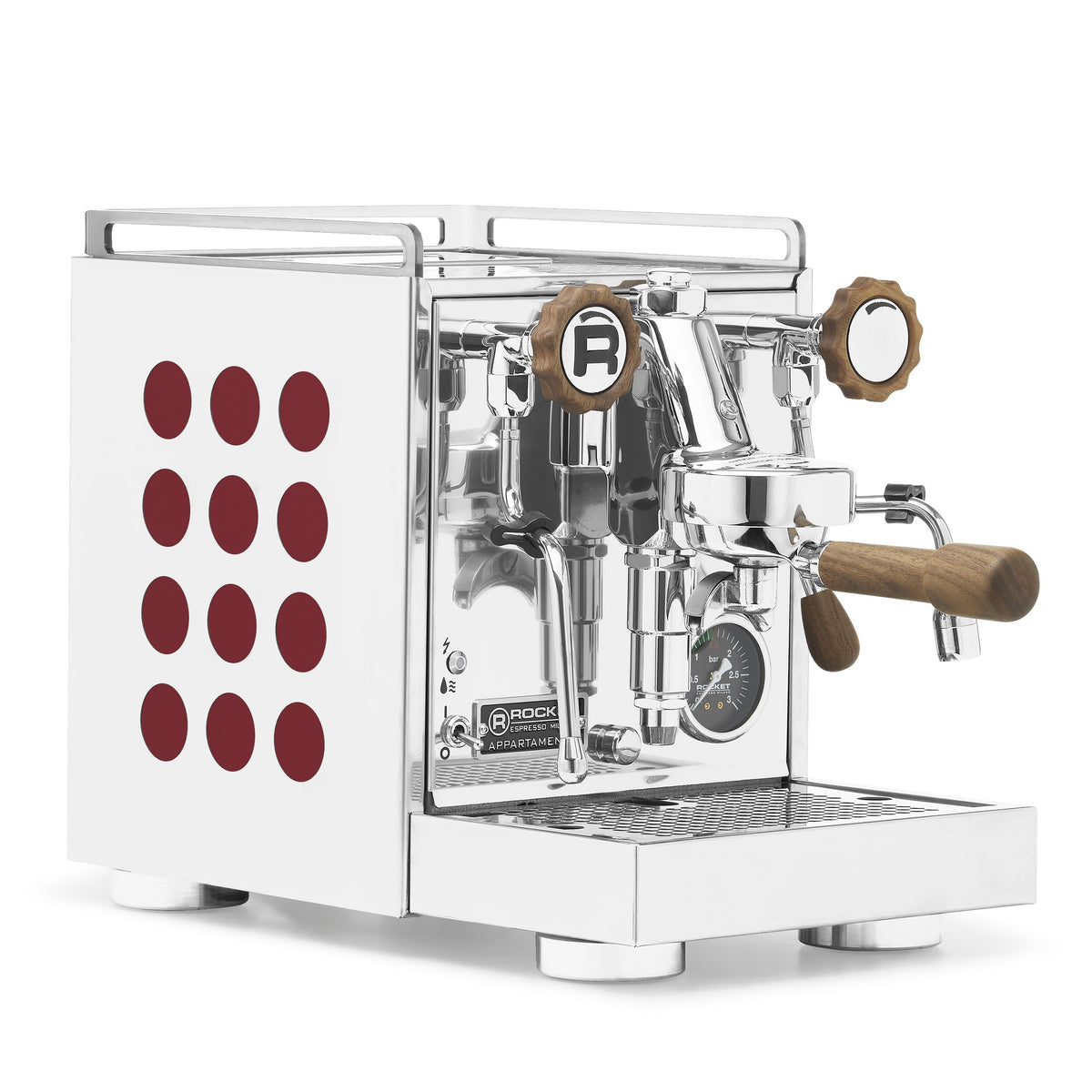 Rocket Espresso Appartamento 2.0 Chrome – Ruby / Walnut