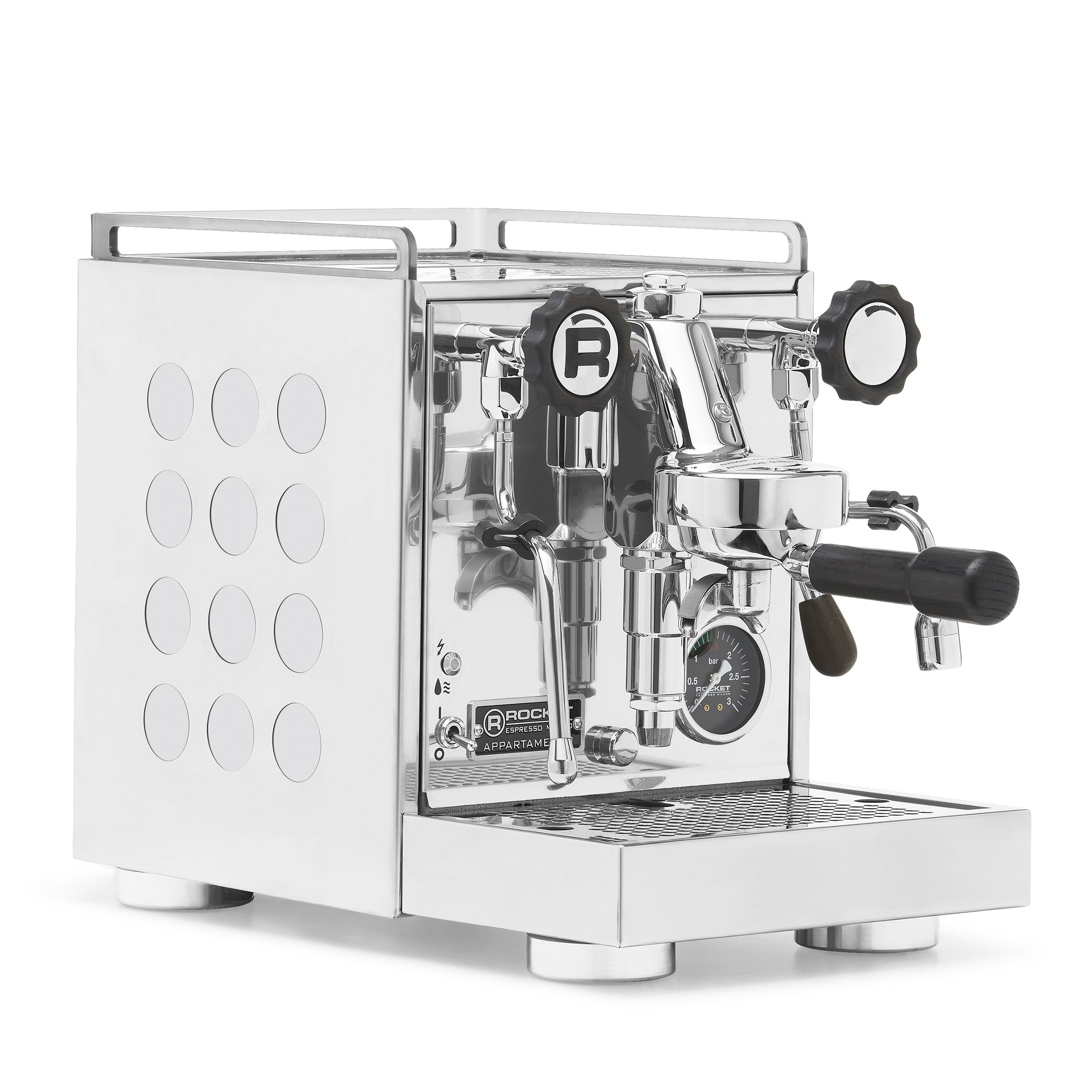 Rocket Espresso Appartamento 2.0 Chrome – White / Blackened Oak