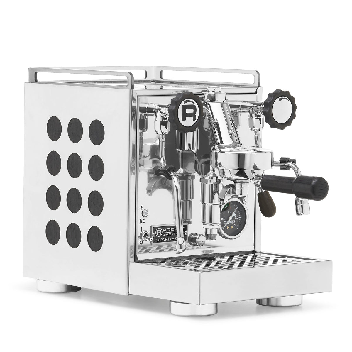 Rocket Espresso Appartamento 2.0 Chrome – Blackened Oak / Blackened Oak