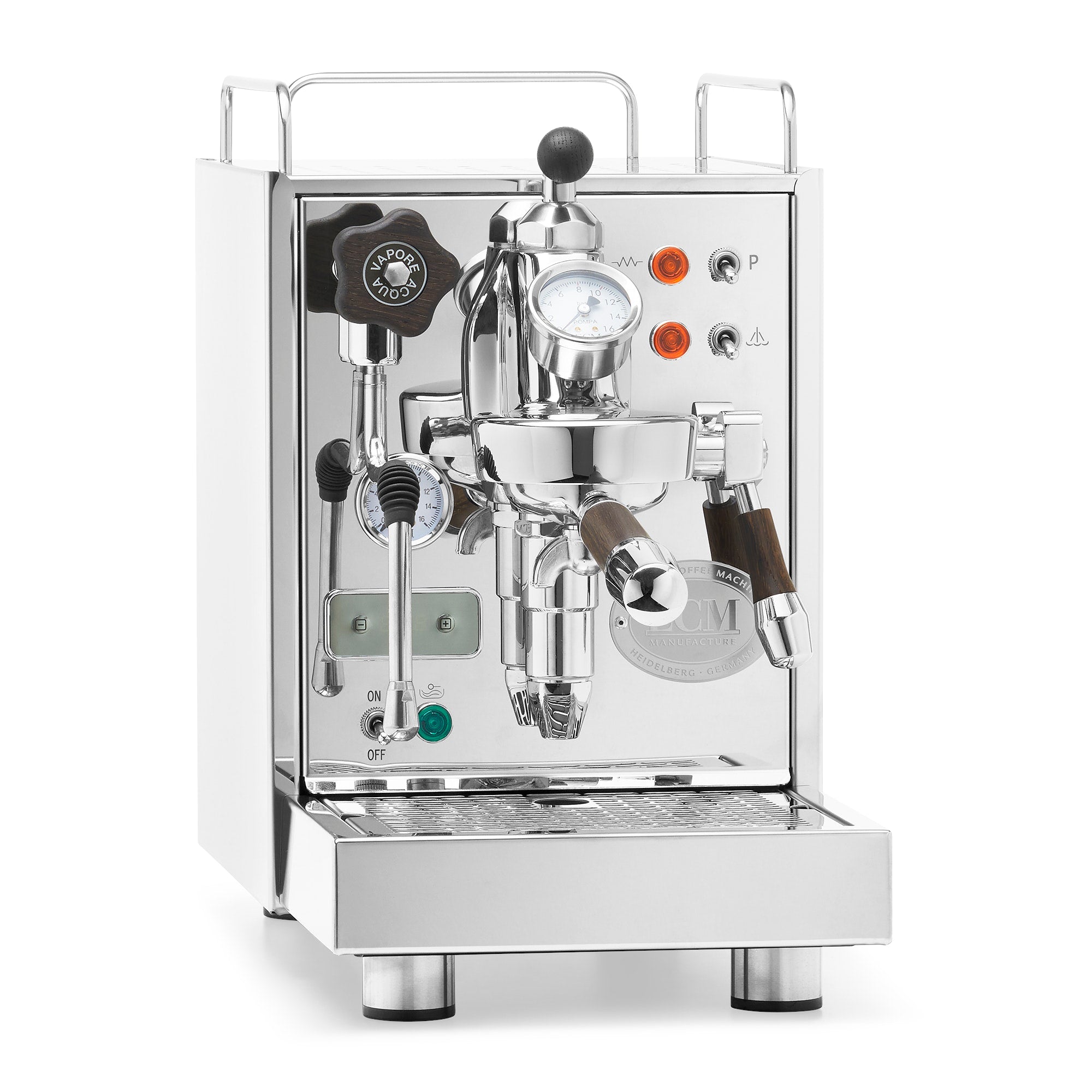 ECM Classika PID Espresso Machine – Stainless Steel / Flow Control / Blackened Oak