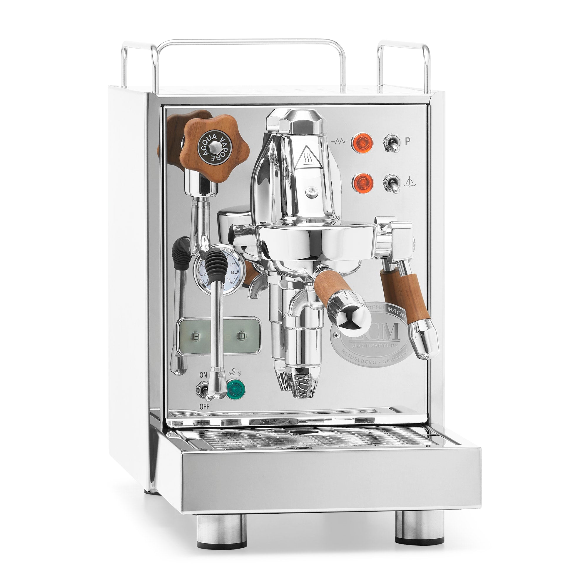 ECM Classika PID Espresso Machine – Stainless Steel / No Flow Control / Walnut