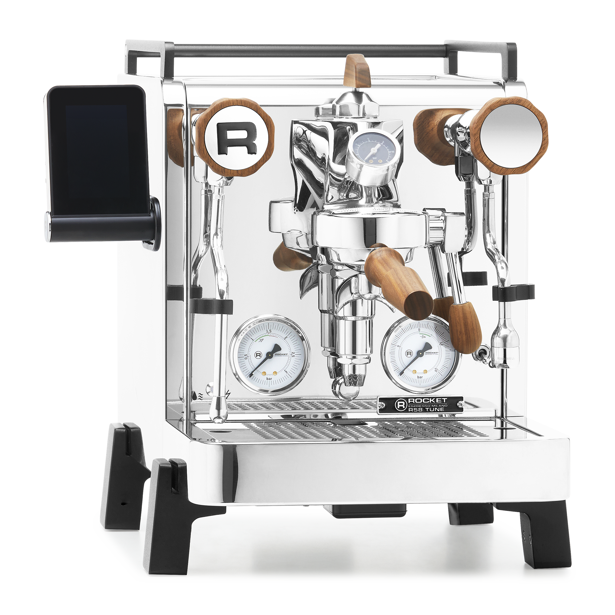 Rocket Espresso R58 TUNE Espresso Machine – Chrome / Walnut / Flow Paddle