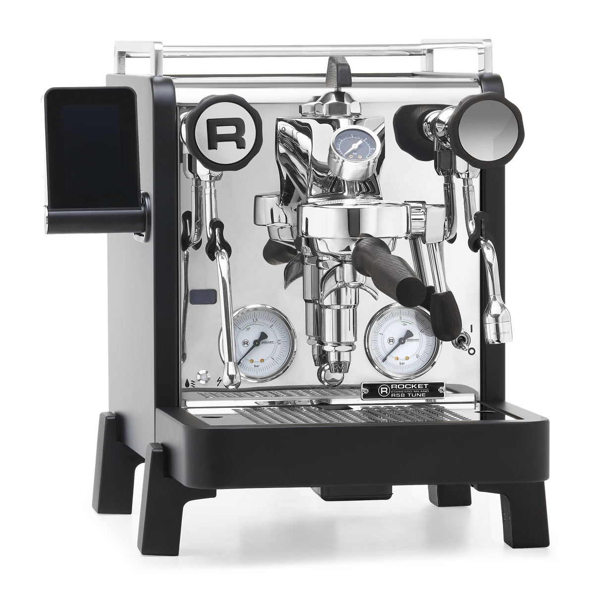 Rocket Espresso R58 TUNE Espresso Machine – Black / Blackened Oak / Flow Paddle