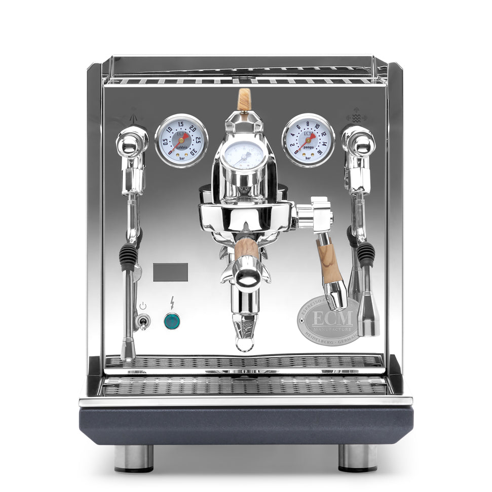 ECM Synchronika II Espresso Machine – Elegant Olive Wood / Flow Paddle