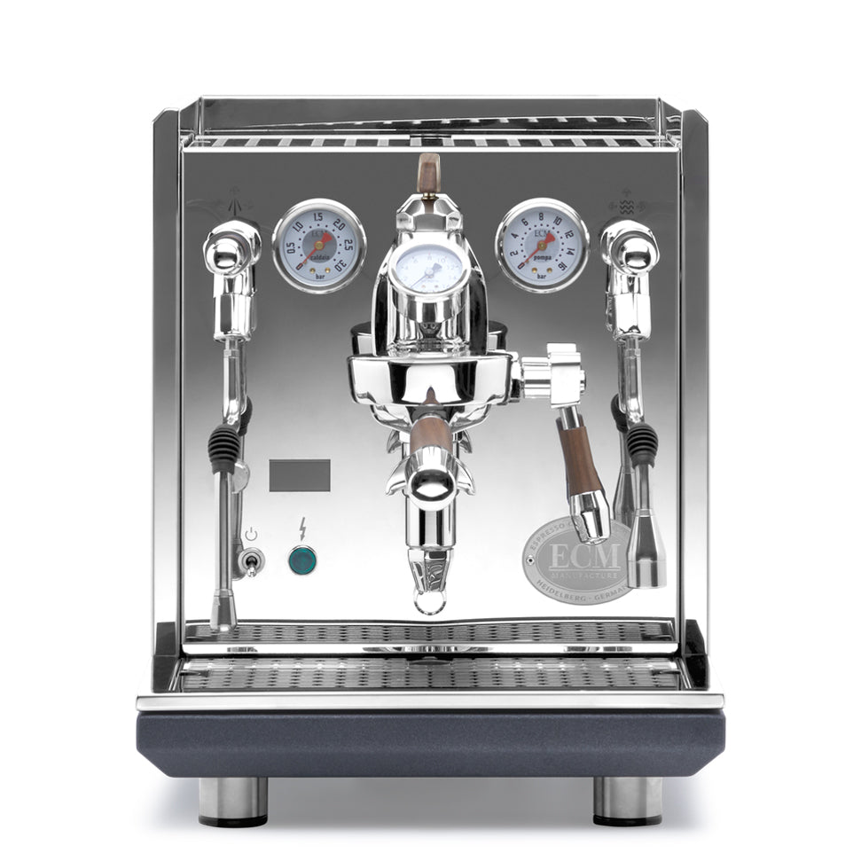 ECM Synchronika II Espresso Machine – Elegant Walnut / Flow Paddle