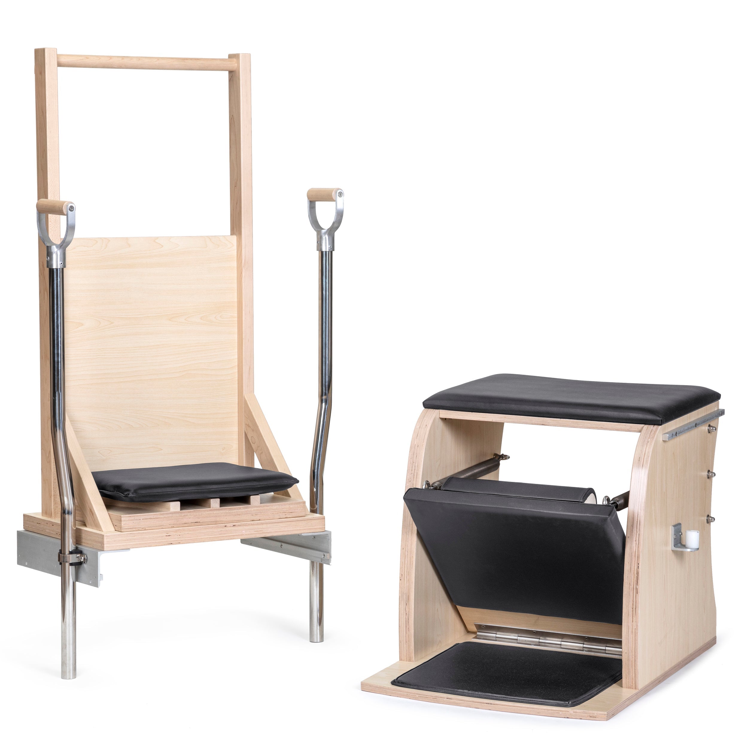 Reformora Combination Wunda Chair – Black (folded and upright configurations) upholstery