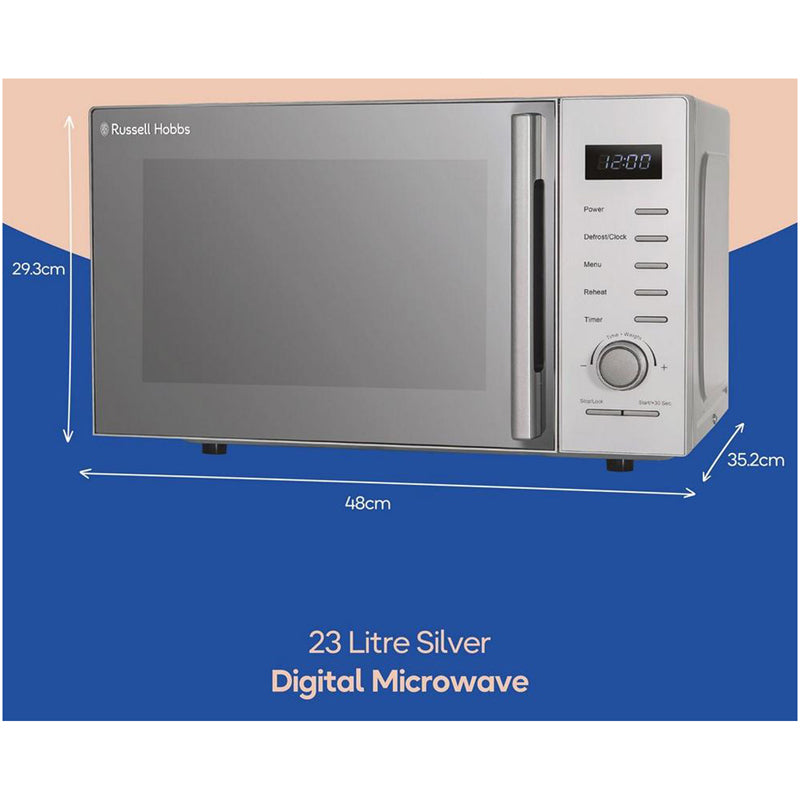 Russell Hobbs RHM2348S 23 Litres Solo Microwave Silver – image 5 of 9