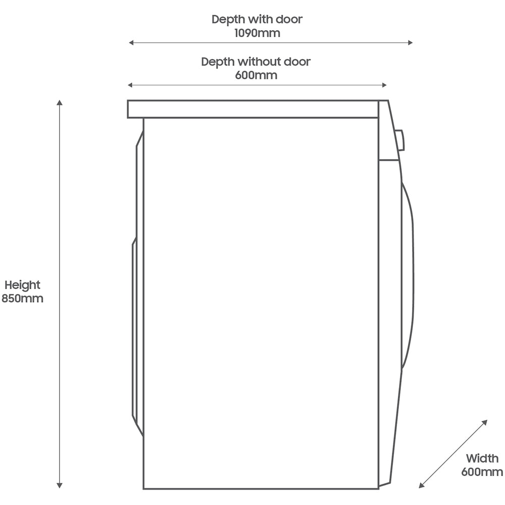 Samsung Series 8 WW11DB8B95GHU1 Bespoke AI Energy 11kg 1400 Spin Smart Washing Machine White – image 8 of 13